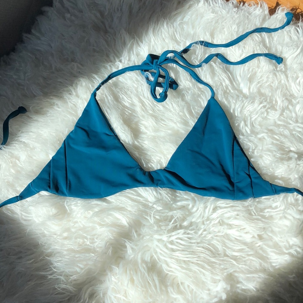 Blue bikini top